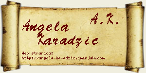 Angela Karadžić vizit kartica